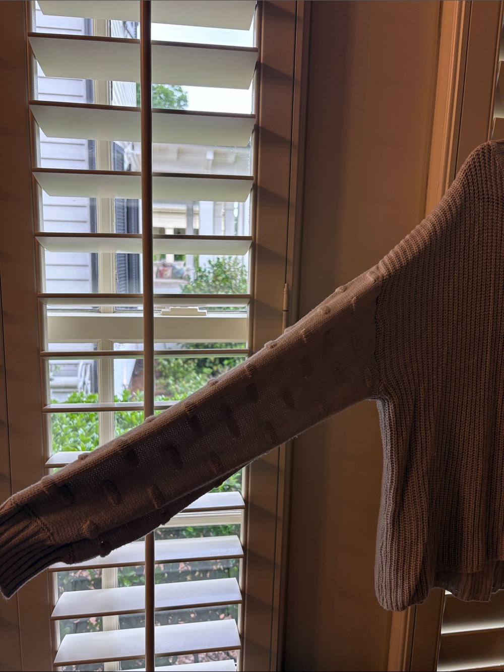 envy Cream Ribbed Crew Neck Sweater - Picture 2 of 3